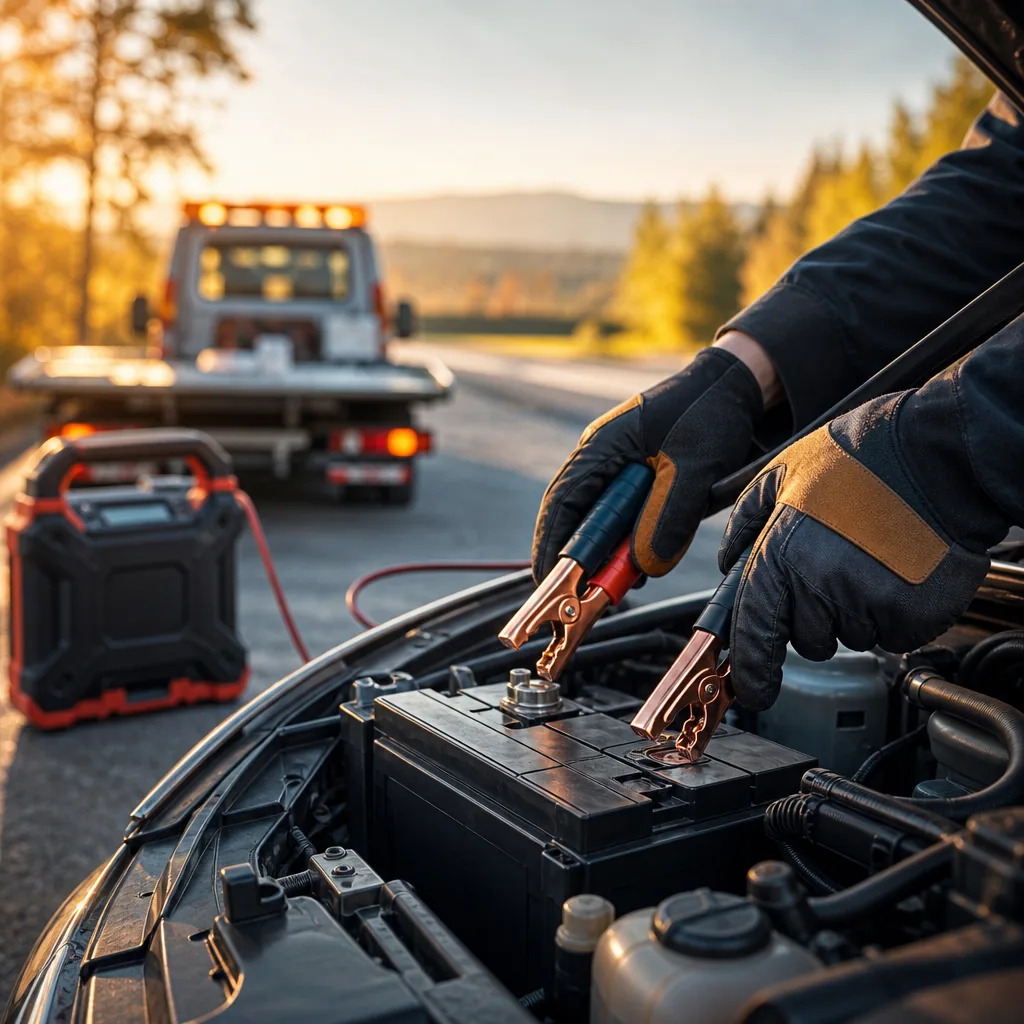 Pannenhilfe bei leerer Autobatterie im Pays de Gex, Remorquage 01