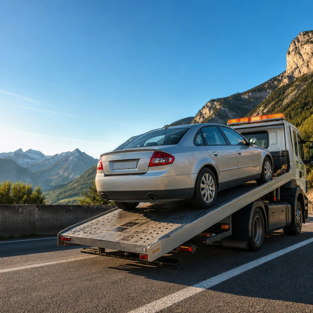 Service de remorquage de véhicule sur autoroute près de Gex