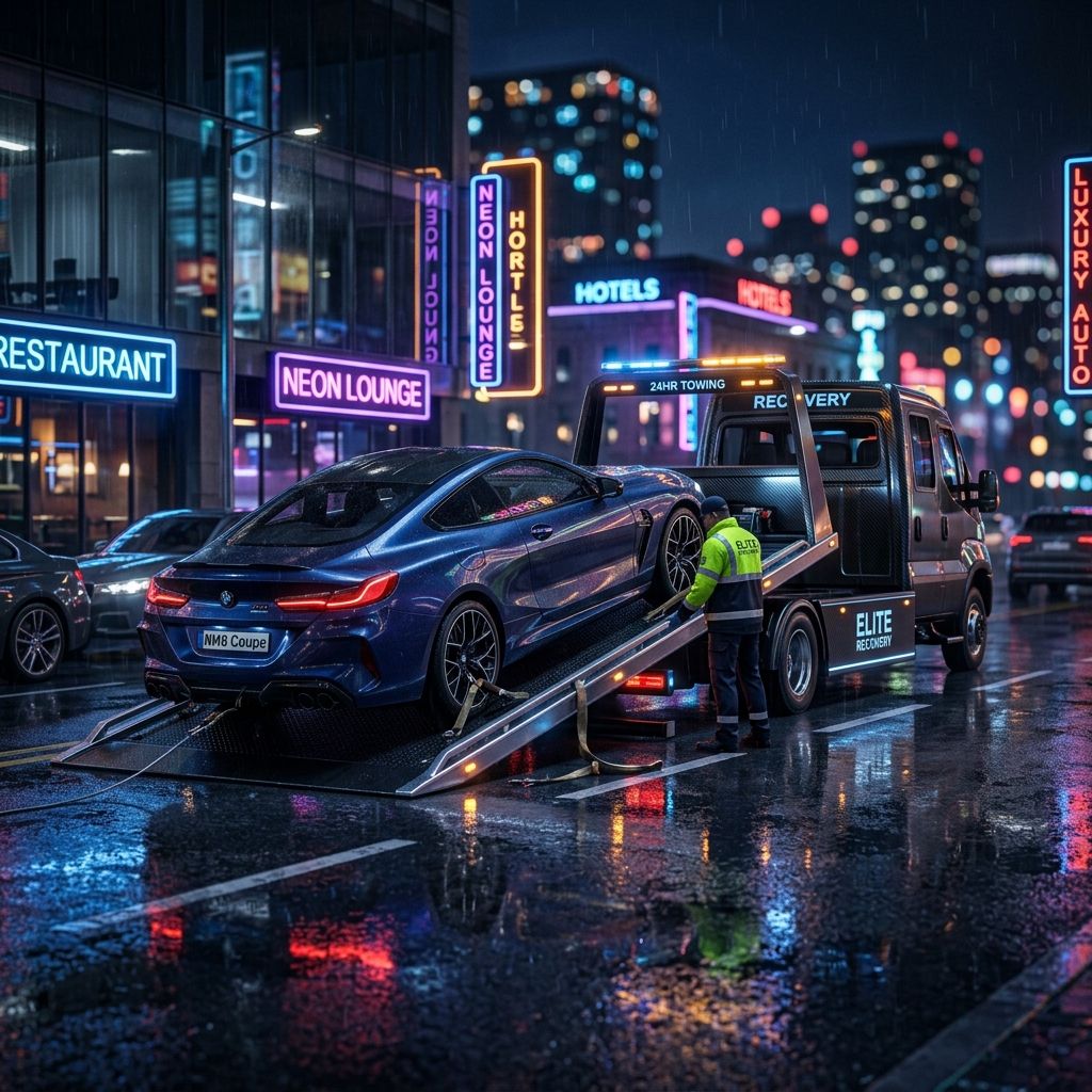 Professional breakdown truck Remorquage 01 - Fast intervention service 24/7 for BMW with AXA in Annecy