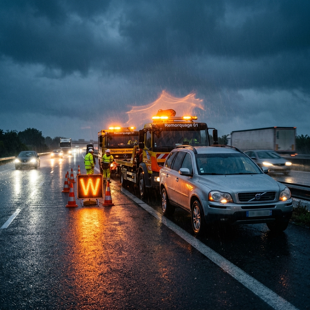 Camion de dépannage professionnel Remorquage 01 - Service d'intervention rapide 24h/24 pour VOLVO avec Allianz à Haute-Savoie